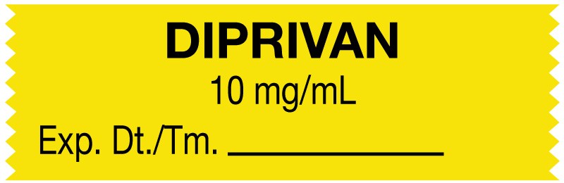 Medical Labels - Anesthesia Tape, Diprivan 10 mg/mL, 1-1/2" x 1/2"