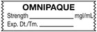 Medical Labels - Anesthesia Tape, Omnipaque ____ mgI/mL, 1-1/2" x 1/2"
