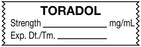Medical Labels - Anesthesia Tape, Toradol mg/mL, 1-1/2" x 1/2"