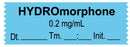 Medical Labels - Anesthesia Tape, Hydromorphone 0.2 mg/mL, Date Time Initial, 1-1/2" x 1/2"