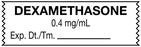 Medical Labels - Anesthesia Tape, Dexamethasone 0.4 mg/mL, 1-1/2" x 1/2"