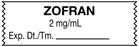Medical Labels - Anesthesia Tape, Zofran 2mg/mL, 1-1/2" x 1/2"