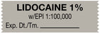 Medical Labels - Anesthesia Tape, Lidocaine 1% W EPI, 1-1/2" x 1/2"