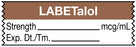 Medical Labels - Anesthesia Tape, Labetalol mcg/mL, 1-1/2" x 1/2"