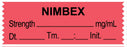 Medical Labels - Anesthesia Tape, NIMBEX mg/mL DTI 1-1/2" x 1/2"