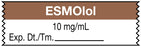 Medical Labels - Anesthesia Tape, Esmolol 10 mg/mL, 1-1/2" x 1/2"