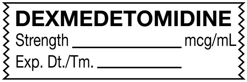 Medical Labels - Anesthesia Tape, Dexmedetomidine mcg/mL, 1-1/2" x 1/2"