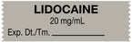 Medical Labels - Anesthesia Tape, Lidocaine 20 mg/mL, 1-1/2" x 1/2"