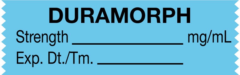 Medical Labels - Anesthesia Tape, Duramorph mg/mL, 1-1/2" x 1/2"