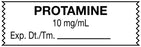 Medical Labels - Anesthesia Tape, Protamine 10 mg/mL, 1-1/2" x 1/2"