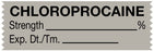 Medical Labels - Anesthesia Tape, Chloroprocaine %, 1-1/2" x 1/2"