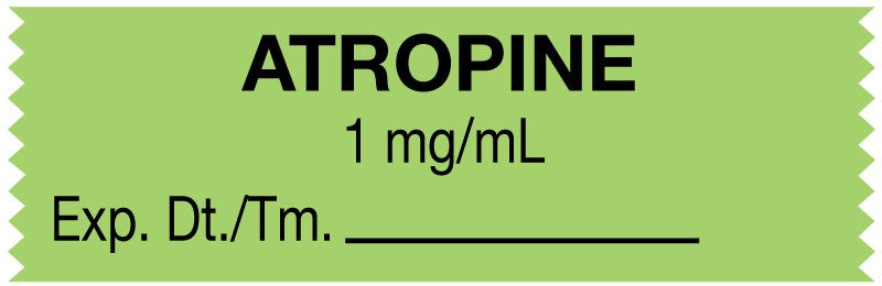 Medical Labels - Anesthesia Tape, Atropine mg/mL, 1-1/2" x 1/2"