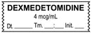 Medical Labels - Anesthesia Tape, Dexmedetomidine 4 mcg/mL DTI 1-1/2" x 1/2"