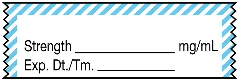 Medical Labels - Anesthesia Tape, Blank mg/mL, 1-1/2" x 1/2"