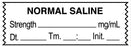 Medical Labels - Anesthesia Tape, Normal Saline mg/mL, , Date Time Initial, 1-1/2" x 1/2"
