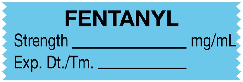 Medical Labels - Anesthesia Tape, Fentanyl mg/mL, 1-1/2" x 1/2"