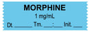 Medical Labels - Anesthesia Tape, Morphine 1 mg/mL, Date Time Initial, 1-1/2" x 1/2"