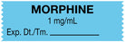Medical Labels - Anesthesia Tape, Morphine 1 mg/mL, 1-1/2" x 1/2"