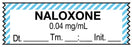 Medical Labels - Anesthesia Tape, Naloxone 0.04 mg/mL, Date Time Initial, 1-1/2" x 1/2"
