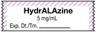 Medical Labels - Anesthesia Tape, HydrALAzine 5 mg/mL , 1-1/2" x 1/2"