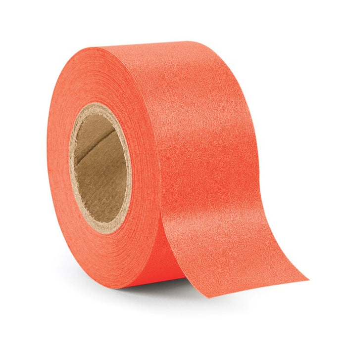 Medical Labels - Fluorescent Red Colored Paper Tape, 500" x 1"