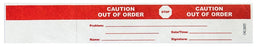 Medical Labels - OUT OF ORDER Tyvek Status Band,12" x 2"