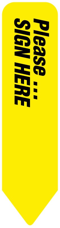Medical Labels - UniArrow Flag, 2-1/4" x 9/16"