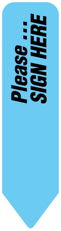 Medical Labels - UniArrow Flag, 2-1/4" x 9/16"