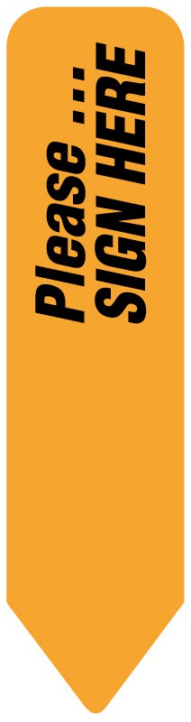 Medical Labels - UniArrow Flag, 2-1/4" x 9/16"