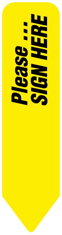 Medical Labels - UniArrow Flag, 2-1/4" x 9/16"