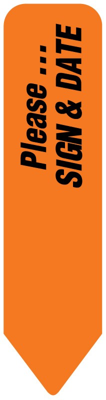 Medical Labels - UniArrow Flag, 2-1/4" x 9/16"