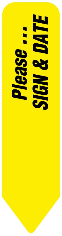 Medical Labels - UniArrow Flag, 2-1/4" x 9/16"
