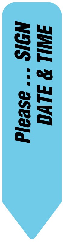 Medical Labels - UniArrow Flag, 2-1/4" x 9/16"