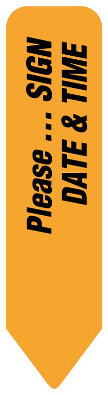 Medical Labels - UniArrow Flag, 9/16" x 2-1/4"