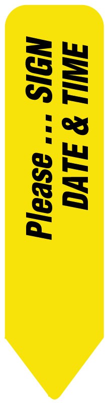 Medical Labels - UniArrow Flag, 9/16" x 2-1/4"