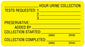 Medical Labels - Urine Collection Label, 3" x 1-5/8"