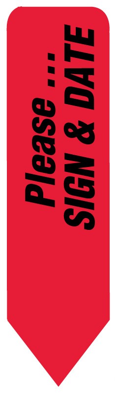Medical Labels - UniArrow Jr. SpaceSaver Flag, 1-3/16" x 5/16"