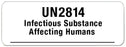 Medical Labels - UN2814 Infectious Substance Label, 3" x 1-1/8"