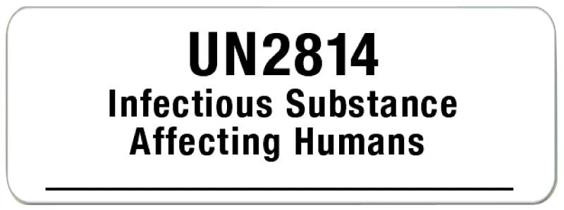 Medical Labels - UN2814 Infectious Substance Label, 3" x 1-1/8"