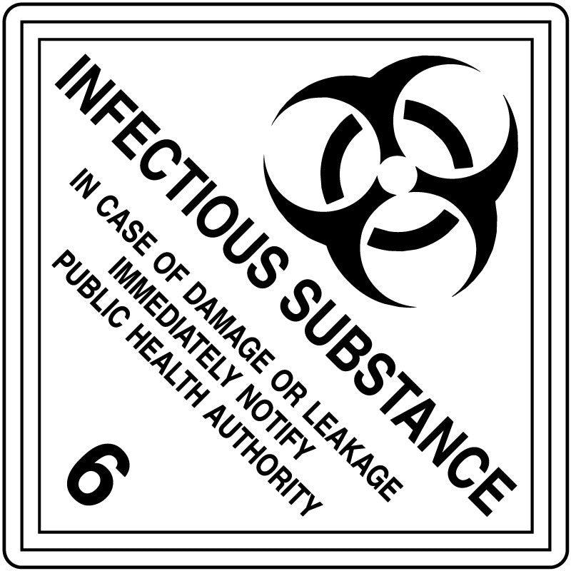 Medical Labels - INFECTIOUS SUBSTANCE, Shipping Label, 4" x 4"
