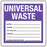 Medical Labels - Universal Waste Label, 4x4