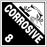 Medical Labels - UN3389 Corrosive Shipping Label, 4" x 4"