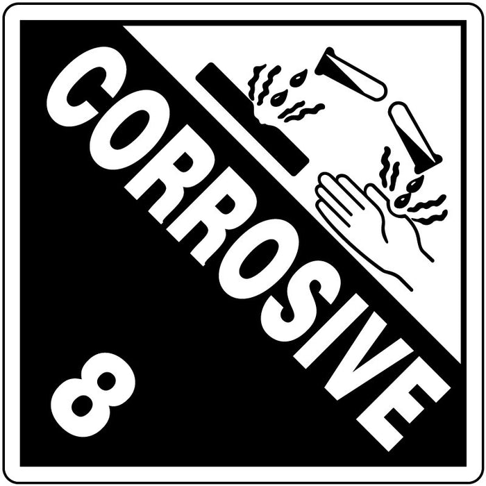Medical Labels - UN3389 Corrosive Shipping Label, 4" x 4"