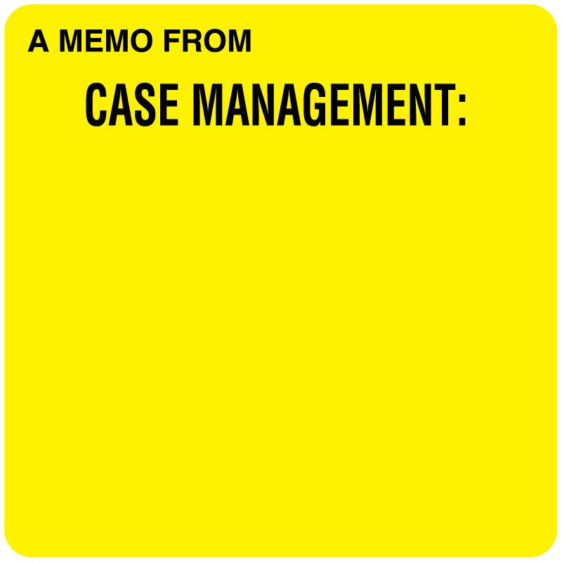 Medical Labels - Case Management Label, 2-1/2" x 2-1/2"