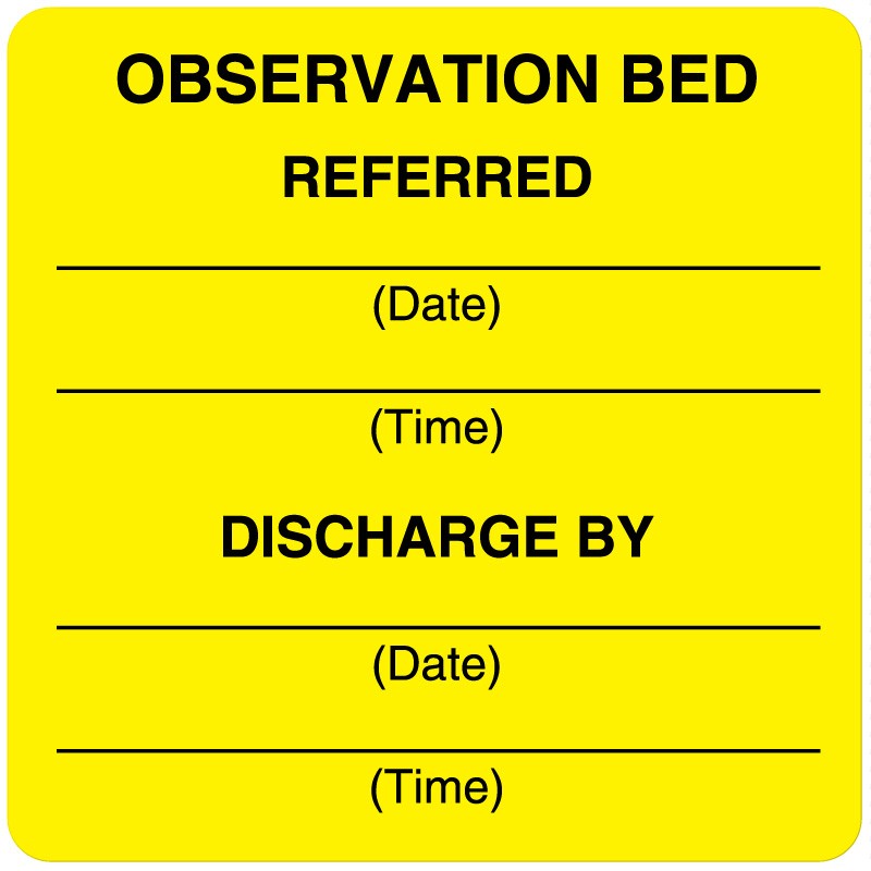 Medical Labels - Medical Observation Label, 2-1/2" x 2-1/2"