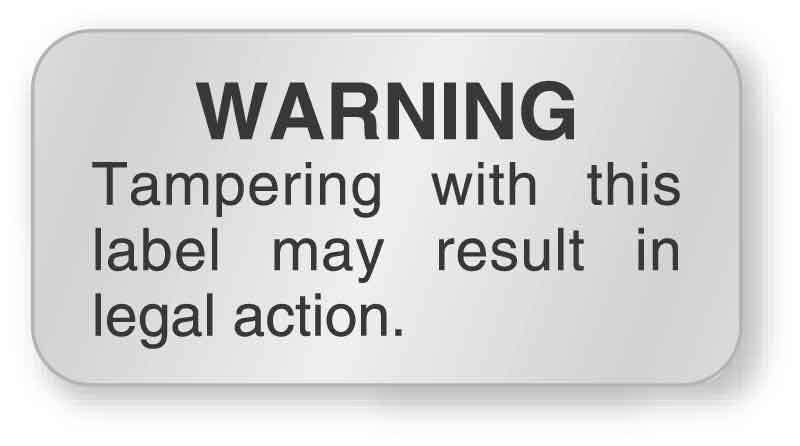 Medical Labels - Silver Security Label, 1-1/2" x 3/4"