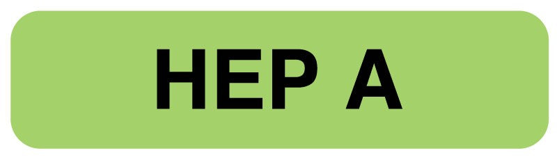 Medical Labels - Vaccine Label, Hepatitis A, 1-1/4" x 5/16"