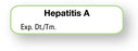 Medical Labels - Vaccine Label, Hepatitis A, 1-1/4" x 5/16"