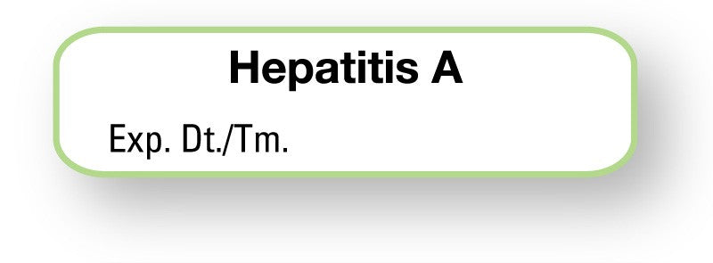 Medical Labels - Vaccine Label, Hepatitis A, 1-1/4" x 5/16"