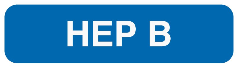 Medical Labels - Vaccine Label, Hepatitis B, 1-1/4" x 5/16"